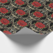Gothic-Rosen-Muster Geschenkpapier (Ecke)