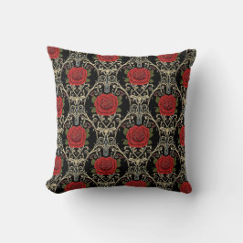 Gothic-Rosen-Muster  Kissen