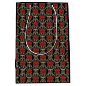 Gothic-Rosen-Muster Mittlere Geschenktüte (Vorderseite)