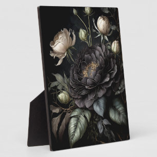 Gothic-Rosenanordnung Schwarze Blume Fotoplatte