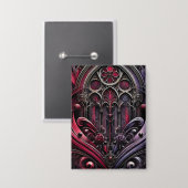 Gothic-Rosenknopf – Kühnes Accessoire Button (Vorderseite/Rückseite)