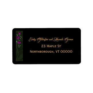 Gothic Roses Adressetiketten