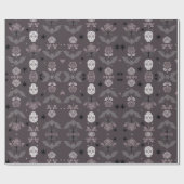 gothic roses & bats wrapping paper geschenkpapier (Flach)