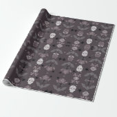 gothic roses & bats wrapping paper geschenkpapier (Ungerollt)