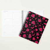 Gothic Roses & Fledermäuse Muster | Hot Pink Dark Planer (Anzeige)