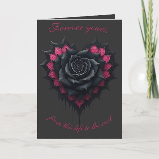 Gothic Roses Melancholic Elegance Karte (Vorderseite)