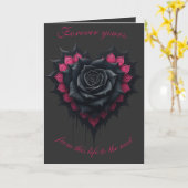 Gothic Roses Melancholic Elegance Karte (Gelbe Blume)