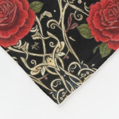 Gothic Roses Muster Fleecedecke (Ecke)