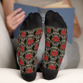 Gothic Roses Muster Socken