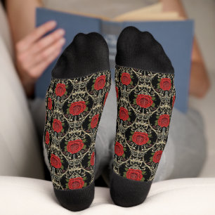 Gothic Roses Muster Socken