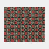 Gothic Roses Pattern Fleecedecke (Vorderseite (Horizontal))
