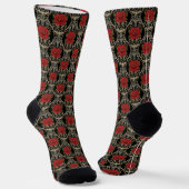 Gothic Roses Pattern Socken (Gewinkelt)