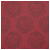 Gothic Rot Schwarzes Herz Stoff (Muster)