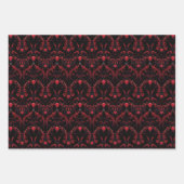 Gothic Rote Herzen kompliziert Geschenkpapier Set (Vorderseite)