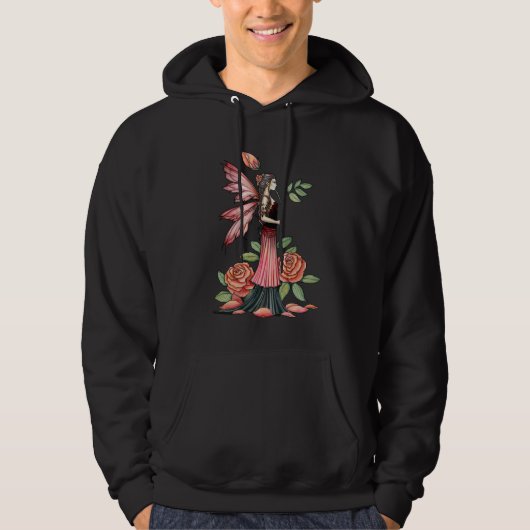 Gothic Rote Rose Fairy Sweatshirt Shirts (Vorderseite)