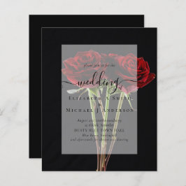 Gothic Rote Rosen Goth Wedding Einladung