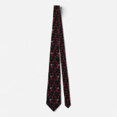 Gothic Rote Rosen Schwarze Reben Krawatte (Vorderseite)