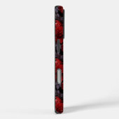 Gothic Rotes Chrysanthemen Dunkles Floral Case-Mate iPhone Hülle (Rückseite / Rechts)