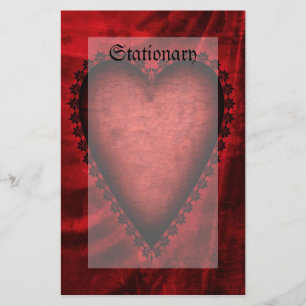 Gothic Rotes Herz Briefpapier
