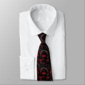 Gothic rotes und schwarzes Muster Krawatte (Gebunden)