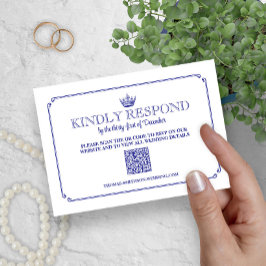 Gothic Royal Crown Medieval & Fantasy QR Code RSVP Karte