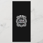 Gothic Ruins Floral Roses Wedding Menükarte (Rückseite)