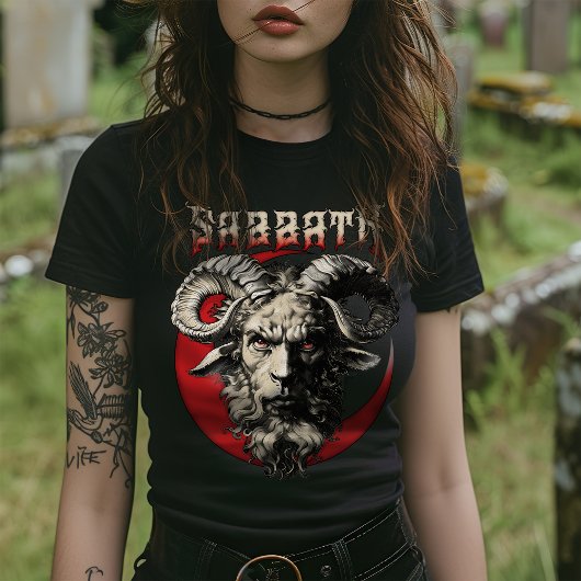 Gothic Sabbath Baphomet Goat Retro Death Metal 70e T-Shirt