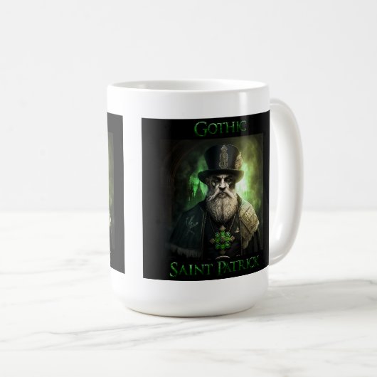 Gothic Saint Patrick Classic Tasse, 15 oz Kaffeetasse (VorderseiteRechts)