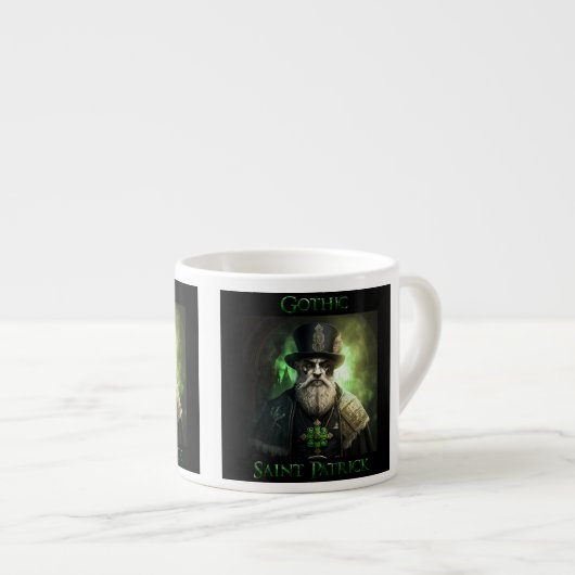 Gothic Saint Patrick Espresso Tasse (Vorderseite Rechts)