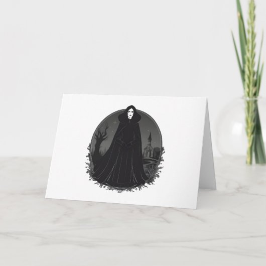 Gothic Salem Hexe um Mitternacht Einladung (Vorderseite)