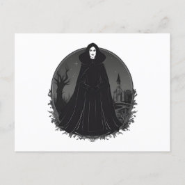 Gothic Salem Hexe um Mitternacht Feiertagspostkarte