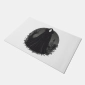 Gothic Salem Hexe um Mitternacht Fußmatte (Schrägansicht)