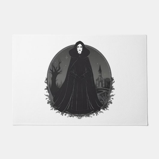 Gothic Salem Hexe um Mitternacht Fußmatte (Vorderseite)