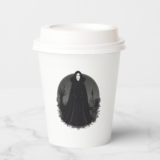 Gothic Salem Hexe um Mitternacht Pappbecher (Vorderseite)