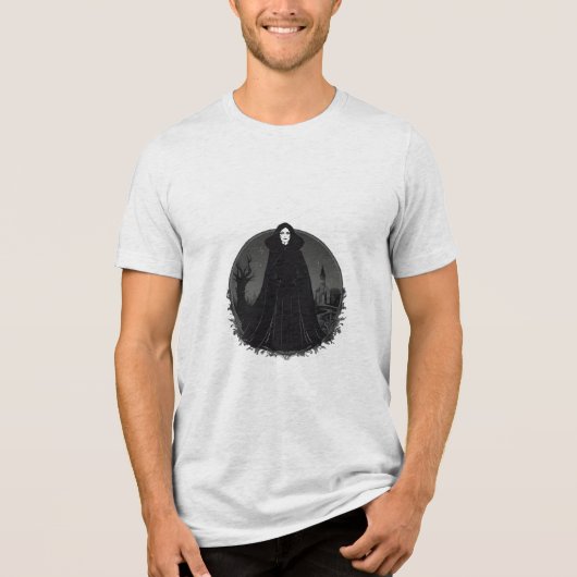 Gothic Salem Hexe um Mitternacht Tri-Blend Shirt (Vorderseite)