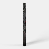 Gothic Samsung Case - Black & Red Elegance Galaxy Hülle (Rechte Seite)