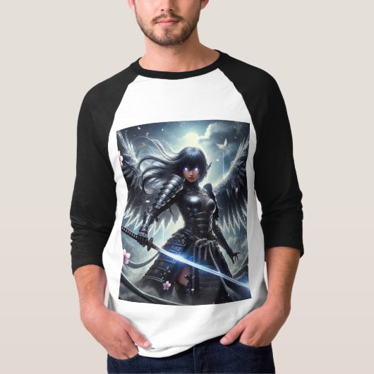 ⚔️ Gothic Samurai Angel - Krieger der Schatten T-Shirt (Vorderseite)