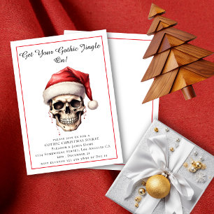 Gothic Santa Merry Weihnachten Einladung