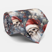 Gothic Santa Skulls in Roten Weihnachtsmannmützen  Krawatte (Gerollt)
