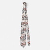 Gothic Santa Skulls Wasserfarbe Winter Gothmas Krawatte (Vorderseite)