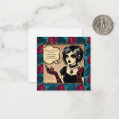 Gothic Sassy Valentines Karte mit Anführungszeiche (Vorderseite/Rückseite Beispiel)