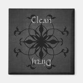 Gothic-sauberer oder schmutziger Geschirrspüler-Ma Magnet (Vorne)