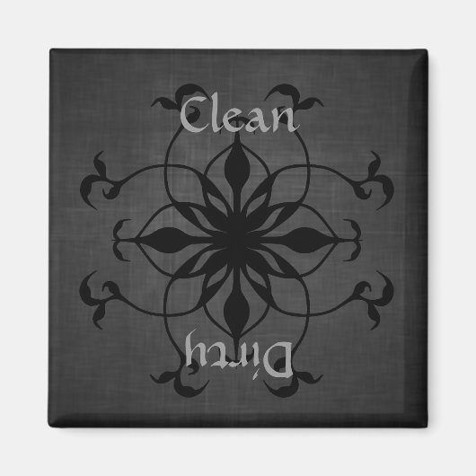 Gothic-sauberer oder schmutziger Geschirrspüler-Ma Magnet (Vorne)