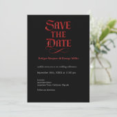 Gothic Save the Date - Bis zum Tod machen wir Teil Einladung (Stehend Vorderseite)