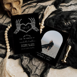 Gothic Save the Date, Black Save the Date Wedding Einladung