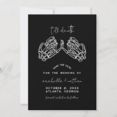 Gothic Save the Date, Black Save the Date Wedding Einladung (Vorderseite)