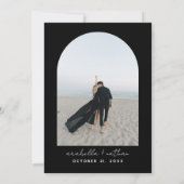 Gothic Save the Date, Black Save the Date Wedding Einladung (Rückseite)