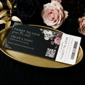 Gothic Save the Date Boarding Pass WeddingTicket Einladung