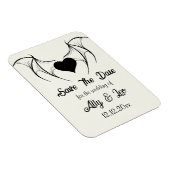 Gothic Save the Date dunkle Romantik Fledermausflü Magnet (Rechte Seite)