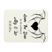 Gothic Save the Date dunkle Romantik Fledermausflü Magnet (Horizontal)